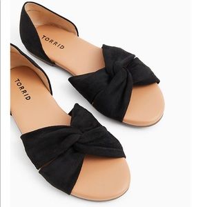 Torrid Black Faux Suede D'Orsay Flat 7W